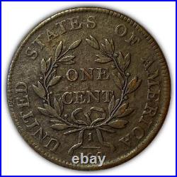 1802 With Stems Draped Bust Large Cent Extremely Fine XF Coin #3078