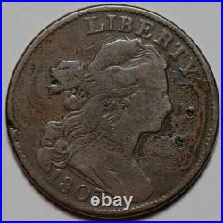 1803 Draped Bust Large Cent Damage US 1c Copper Penny Coin L44