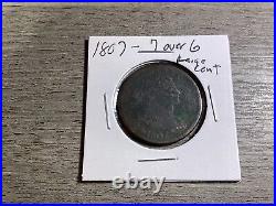 1807 Draped Bust-7/6 Pointed Large Cent U. S. Coin-012824-0055