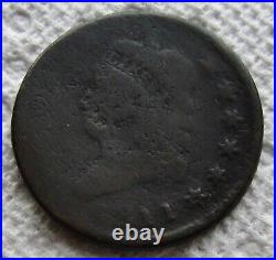 1811 Classic Head Large Cent Rare Key Date Type Coin Damage Corroded Hole Filler