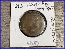 1813 Classic Head Large Cent Coin-Rare Date-101923-0075