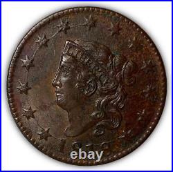 1818 N-10 Coronet Head Large Cent Uncirculated UNC Coin, Corrosion #6821