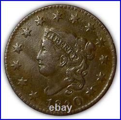 1820 Large Date Coronet Head Large Cent Extremely Fine XF Coin #6031