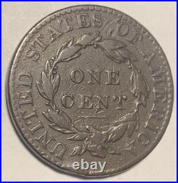 1823 Large Cent (VG/F Details) Coronet Head 1 Penny/Cent U. S. Coin 1L2757