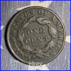 1827 Coronet Head Large Cent Collector Coin, Free Shipping
