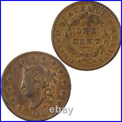 1831 Large Letters Coronet Head Large Cent About Unc SKUI9001