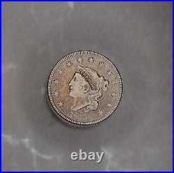 1835 1c BN n-19 Newcomb 19 Head of 1836 Coronet Head Large Cent Coin #sc04