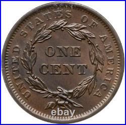 1839 N-8 ANACS AU 58 Details Head of 1840 Braided Hair Large Cent Coin 1c