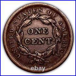 1840 Small Date Braided Hair Large Cent High Almost Uncirculated AU+ Coin