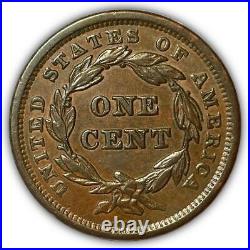 1842 Large Date Braided Hair Large Cent Almost Uncirculated AU Coin #4462
