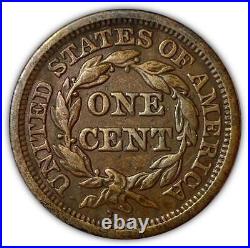 1844 Braided Hair Large Cent Near Almost Uncirculated AU Coin #2183