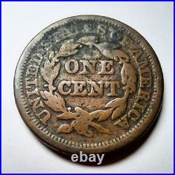 1845 Braided Hair Coronet Head Large Cent