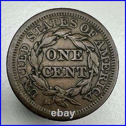 1845 Braided Hair Large Cent AU+ BEAUTIFUL COIN