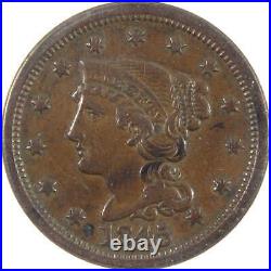 1845 Braided Hair Large Cent EF 45 ANACS Copper Penny SKUI11257