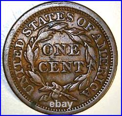 1846 US Braided Hair Large Cent Tall Date Tough Variety Better Coin (LJ18)