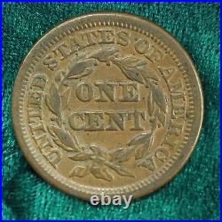 1847 AU Large Cent Coin Rare Antique Coin in Almost Uncirculated Condition