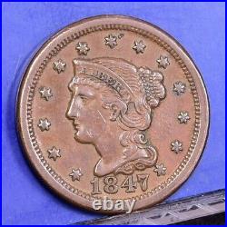 1847 Large Cent AU (#53408-L)