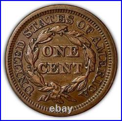 1848 Braided Hair Large Cent Almost Uncirculated AU Coin #2235