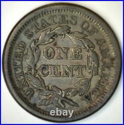 1850 Braided Hair Cent AU 1c US Large Cent Coin Almost Uncirculated