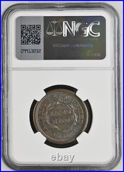 1850 P Braided Hair Large Cent NGC UNC-Details Cleaned BN