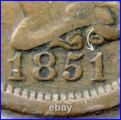 1851/81 Large Cent Choice VF Uncertified