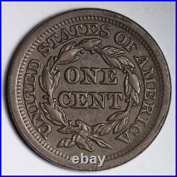 1852 Braided Hair Large Cent CHOICE AU E147 XHB