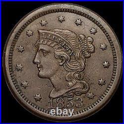 1853 Braided Hair Large Cent J7604