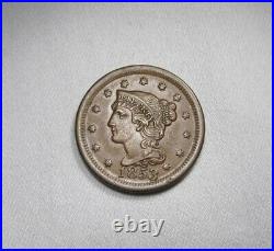 1853 Large Cent AU+ Coin AI107