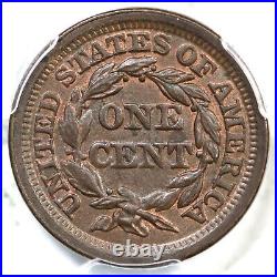 1853 N-3 PCGS MS 63 BN Braided Hair Large Cent Coin 1c