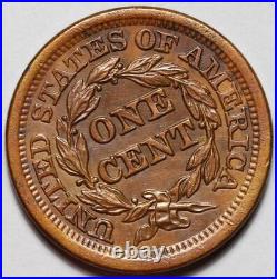 1854 Braided Hair Liberty Head Large Cent US 1c Copper Penny Coin L44