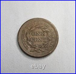 1854 Large Cent AU Coin AI101