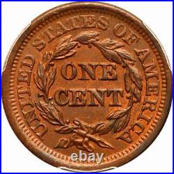 1854 N-19 R-3 PCGS MS 64 BN CAC Braided Hair Large Cent Coin 1c