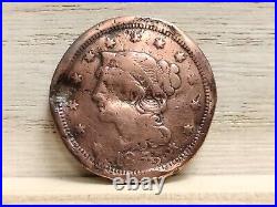1855 (/3) Braided Hair Large Cent US Coin