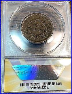 1856 Slant 5 Large Cent ANACS AU55 Nice, New Slab Easily Best Price on Ebay CHN