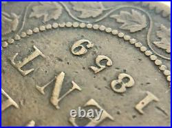 1859 Narrow 9 Double Punch Type 2 Canada Large Cent KM#1 Circulated Coin AA640