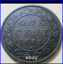 1882 H Canada's Large One Cent Coin#1 Stellar Ultra Rare Cameo Proof Specimen