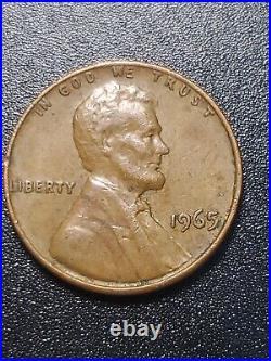 1965 USA Lincoln Memorial Penny, No Mint, Rare Error-an L & In God We Trust