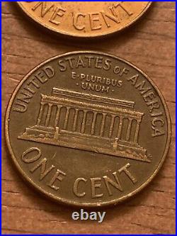 3 1961 Lincoln Penny No Mint Mark, L On Rim, + Other Errors (360)
