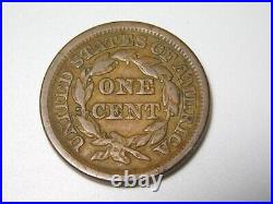 Gold Rush Era Old Us Coin 1849 Braided Hair Large Cent