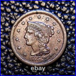 (ITM-4614) 1852 Braided Hair Large Cent XF+ Condition COMBINED SHIPPING