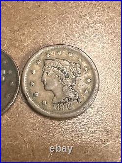 Large cents coins us lot 1828,1836,1856